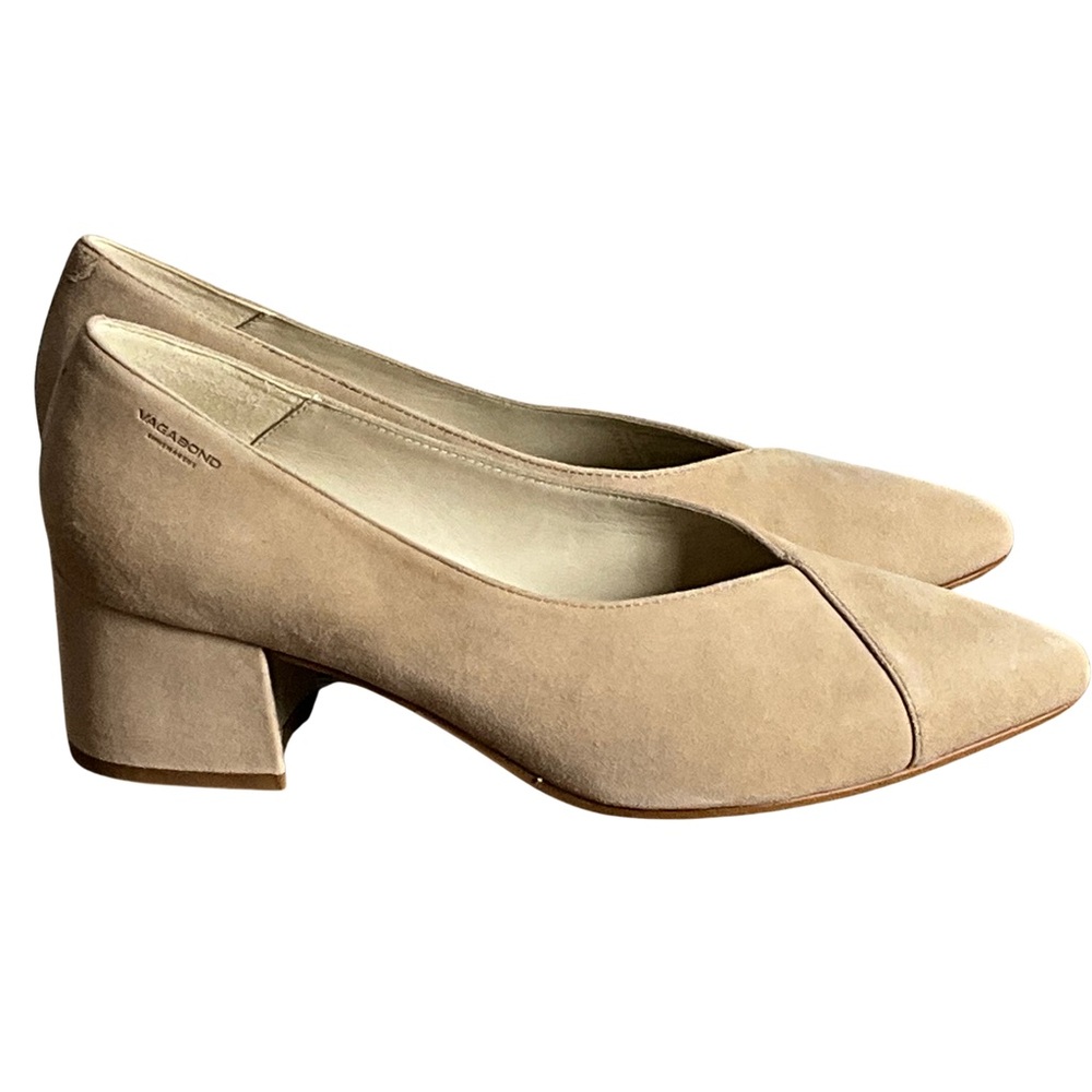 Vagabond Mya Beige Suede Leather Pumps, New in Box